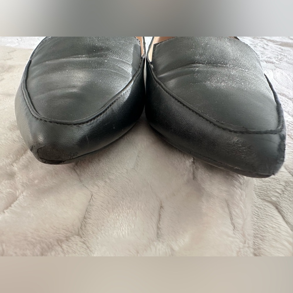 Nine West Black Pointed-Toe Slip On Flats Sz 9 - Picture 2 of 7